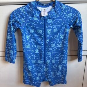 Blue Kids Swimwear with Ocean Print